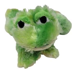 Ganz Webkinz Fuzzy Green TIE DYE FROG Plush Stuffed Animal Toy 12" HM 162